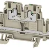 Borne de passage joignable WM S2T 2.5 2.5mm² 24A 800V SNAP IN 2×2 DIN35 beige 