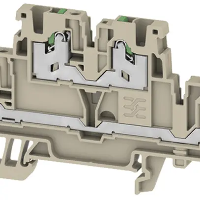 Borne de passage joignable WM S2T 2.5 2.5mm² 24A 800V SNAP IN 2×2 DIN35 beige 