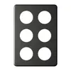 Plaque de recouvrement 3×2 6×43mm noir 