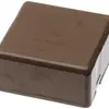 Boîte de dérivation AP th vide brun 66×66×30mm 
