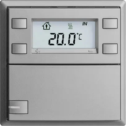 Pulsante RTH INC KNX 1×EDIZIOdue F silver, con LED RGB 