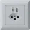 Presa di carica USB INC kallysto.line 18W PD 1×tipo A 1×tipo C T23 grigio chiaro 