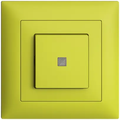 Pulsante luminoso INC EDIZIOdue A-R/1P lemon, con lente, LED giallo 