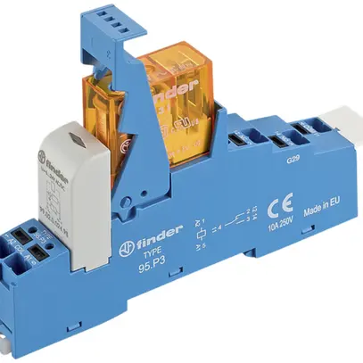 Relè di accoppiamento AMD Finder 48, 1C 10A/24VAC AgNi morsetti Push-In 