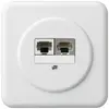 Scatola di raccordo INC basico 2×RJ45s+u separato bianco 