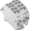 Bloc répartiteur WM WPD 201 4×25/4×16mm² 152A 1000V TS35 gris clair 