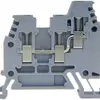 Borne de passage joignable Woertz 1…2.5mm² 24A 800V vis 3×1 rail DIN 35mm gris 