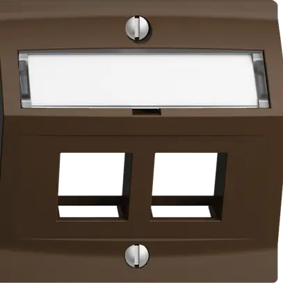 Kit montaggio EDIZIOdue F, con cappa di uscita obliqua, per 2×Keystone, coffee 