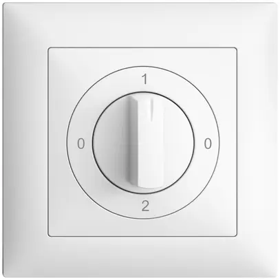 Kit frontale EDIZIOdue 0-1-0-2 88×88mm bianco per interruttore rotativo 