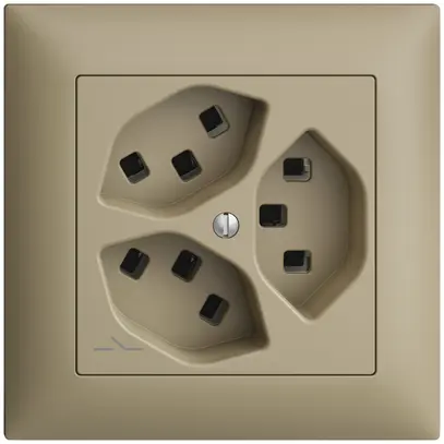 Prise ENC 3×T23 Feller EDIZIOdue FMI, 1×séparé, bornes enfichables, sand 
