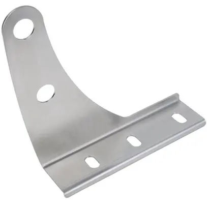 Schneefang Glaromat Stütze A12 für 2 Rohre 3/4" Chromstahl, blank 