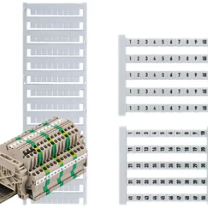 Marqueur de borne WM Dekafix 5 impression: 1.3…49.2.4…50, horizontal blanc 