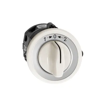 UP-Schwenktaster 1->0<-2 weiss mit Drehgriff 