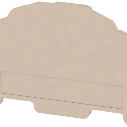 Paroi de fermeture/intermédiaire Weidmüller ZAP/TW7 50.5×36.2mm beige 