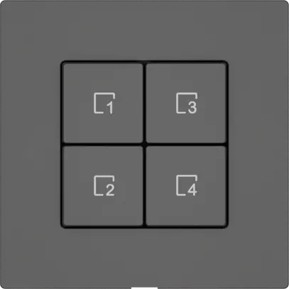 Poussoir scènes EDIZIO.liv Wiser SNAPFIX® 4 scènes 4 touches WLAN grf 