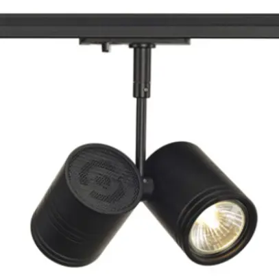 Proiettore SLV BIMA II, 2×GU10 50W con adattatore 1-fase IP20 nero 