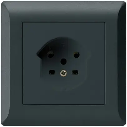 Prise ENC HA kallysto.line type 15 avec bornes enfichables noir 