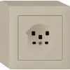 Prise AP HA kallysto type 25 avec bornes enfichables beige 