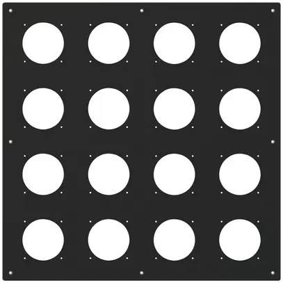 Plaque de montage ENC robusto 4×4 aluminium, noir 