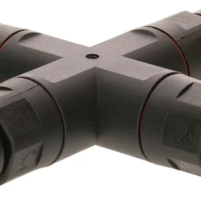 Raccord de câble MH dérivation X 3×0.5…2.5mm² Ø6.5…11mm Ø30×147×147mm IP68 noir 