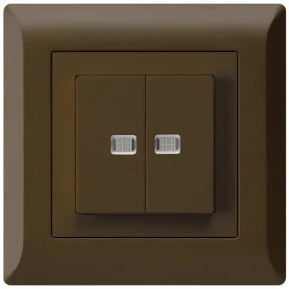 UP-Leuchttaster kallysto.line 2×A-R/1P mit 2 Linsen braun 