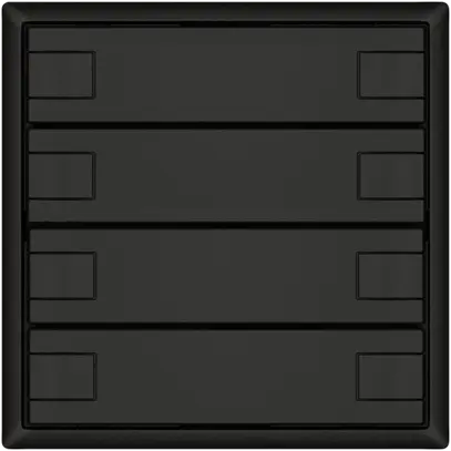 Pulsante KNX RGB EDIZIO.liv SNAPFIX® sensore temp.s.LED 4× com.2T ne 