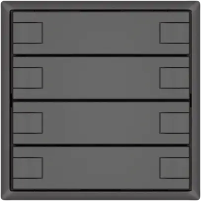 KNX-Taster RGB EDIZIO.liv SNAPFIX® Temperaturfüh.o.LED 8×Taste 1-Tbed.dgu 