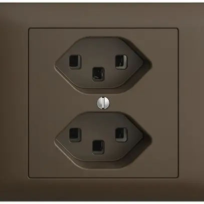 Prise INC 2×T23 16A EDIZIOdue coffee, avec bornes enf. 