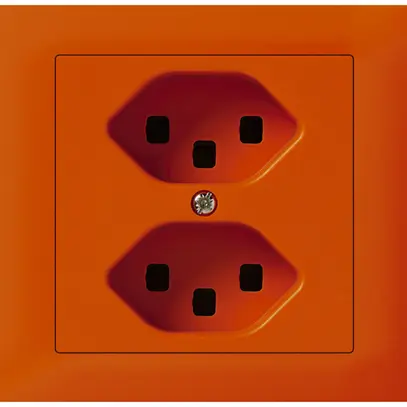 Presa INS kallysto 2×T23 montaggio T scatola INS G3 telaio a innesto arancione 