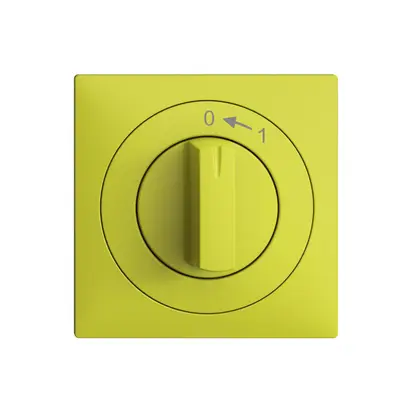 Kit frontale EDIZIOdue 0<-1 lemon 60×60mm per pulsante girevole 