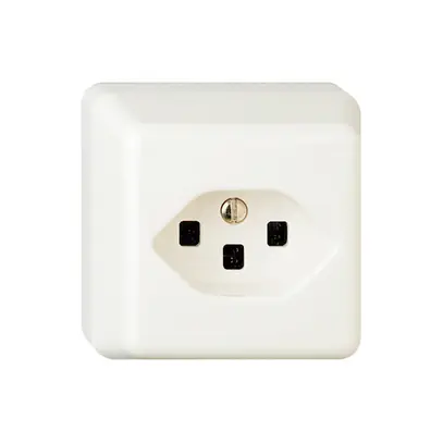 Presa AP FH T23 16A bianco, con morsetti innest. 