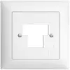 Kit frontal EDIZIOdue blanc 88×88mm 1×TT 2×RJ45 