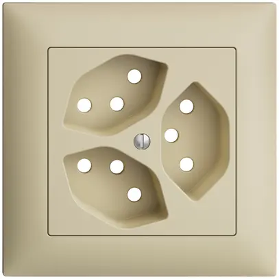 Kit frontale EDIZIOdue vanille 88×88mm 3×T13 con shutter 