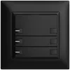 UP-Taster KNX 3-fach EDIZIOdue schwarz RGB mit LED 