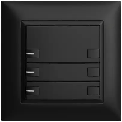 Pulsante INC KNX 3×EDIZIOdue nero RGB con LED 