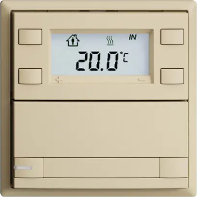 Pulsante RTH INC KNX 1×EDIZIOdue F vanille, con carta+LED RGB 