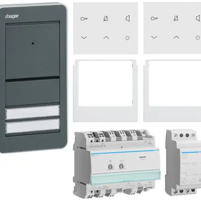 Kit audio elcom.home p.2appartamenti postazione interna bianco/esterna antracite 