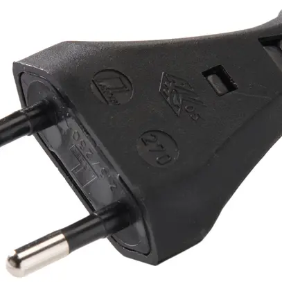 Stecker T26 ELBRO 2L 2.5A 250V 2×0.5…0.75mm² schwarz 