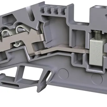 Borne de passage joignable WZ 0.5…4mm² 32A 800V vis ressort 2×1 rail DIN 35mm gr 