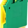 Borne de terre joignable Woertz 4…10mm² vis 2×1 rail DIN 35mm vert/jaune 