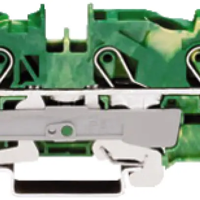 Morsetto di passaggio WAGO TOPJOB S 10mm² 3L verde/giallo ser.2010 