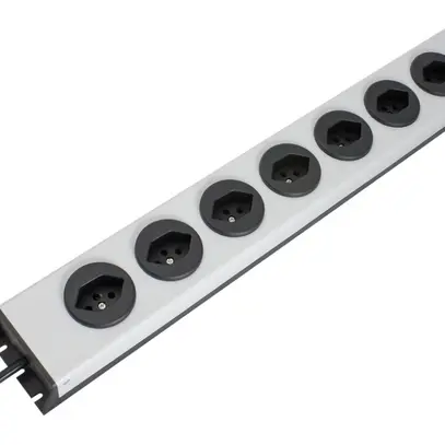 Steckdosenleiste MH 8×T13 PowerLine, Td 3×1mm²,1.5m, schwarz 