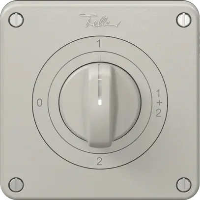 Interrupteur rotatif NEVO N.CO 1/1 L avec manette KS 0-1-1+2-2 gris clair 