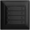 Poussoir ENC KNX 4× EDIZIOdue noir RGB sans LED 