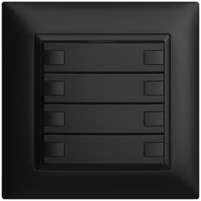 Poussoir ENC KNX 4× EDIZIOdue noir RGB sans LED 
