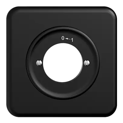 Kit frontale STANDARDdue 0<-1 nero 90×90mm per pulsante girevole 