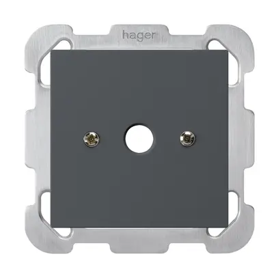 Boîte de raccordement ENC kallysto anthracite Ø9mm sans bornier plaque fixation 