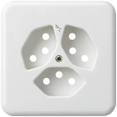 Placca di copertura grd.I 3×tipo 13/1 bianco basico 