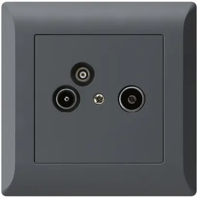 Prise pour antenne ENC R/TV/données kallysto.line 2GHz 14db anthracite 