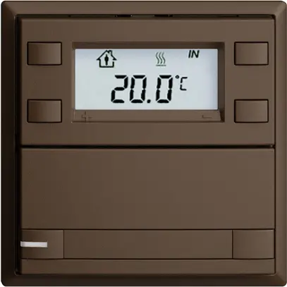 Pulsante RTH INC KNX 1×EDIZIOdue F coffee, con carta+LED RGB 